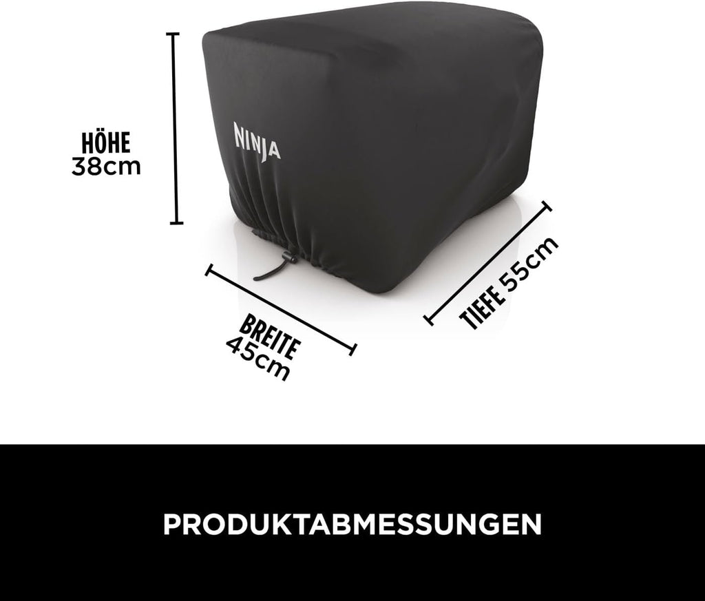 Ninja Woodfire verstellbarer Ständer und Beistelltisch, Außenofen- und Grillständer, robuster Outdoor-Kochtisch und Pizzaofenständer, Schwarz 4718J800EUUK
