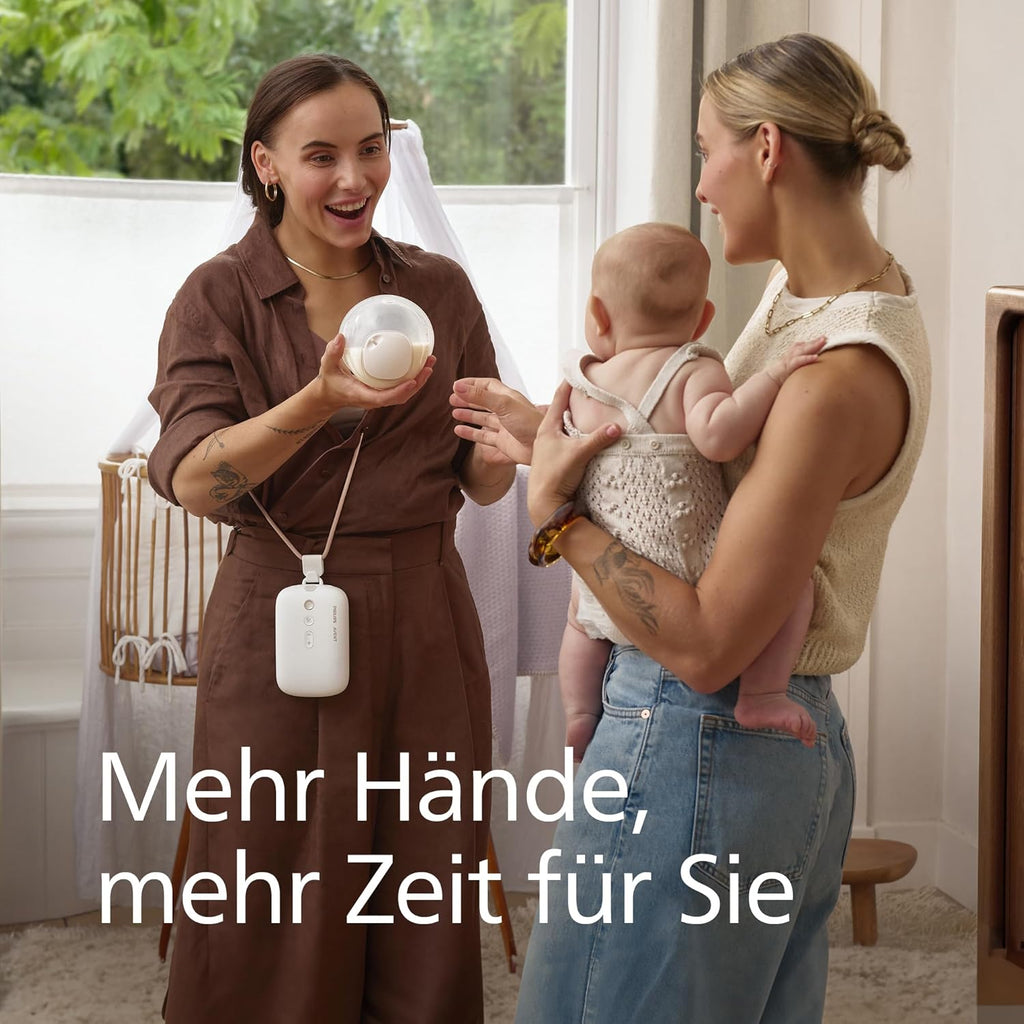 Philips Avent Set di base per tiralatte a mani libere, motore di livello ospedaliero, riproduce il ritmo di suzione del bambino, fino a 85 cicli al minuto, modello SCD553/11