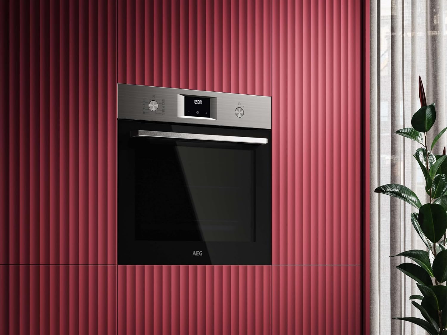 AEG Forno da incasso – Serie 5 AirFry: Risultati di cottura uniformi su 3 livelli – Pulizia Pirolitica – 25 Programmi automatici – Display touch LED – Riscaldamento rapido – Nero – BPE53516AB