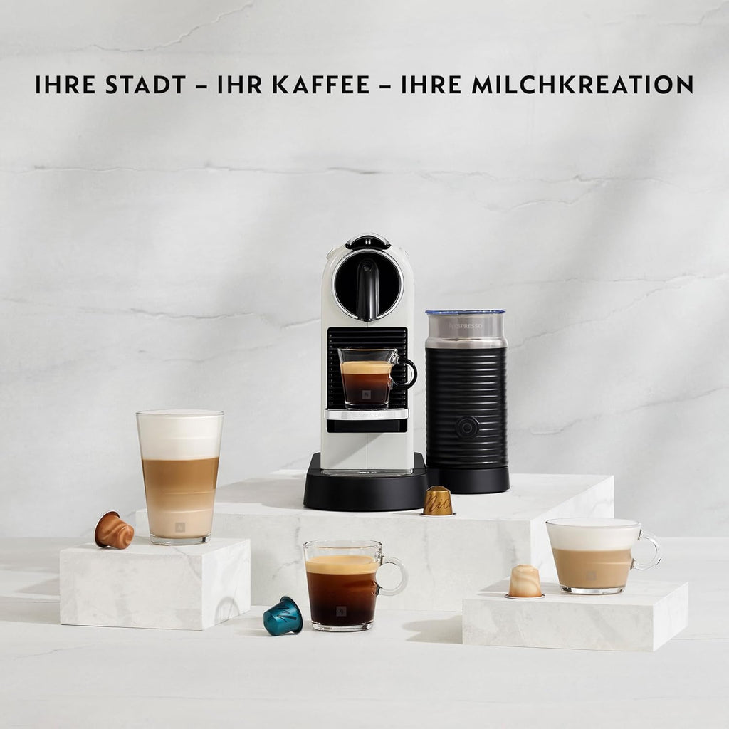 Nespresso De'Longhi EN267.BAE Citiz Macchina da Caffè con Montalatte, Funzione di Risparmio Energetico, 1710W, 1 Litro, 37.2 x 21.8 x 27.7 cm, Nero