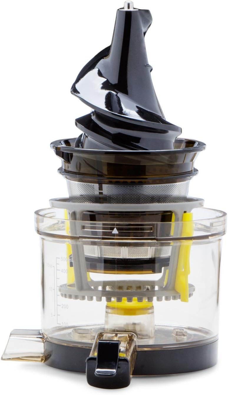 BioChef Atlas Whole Slow Juicer - Per frutta intera / Estrattore di succo / 250W / Con doppia apertura ampia e garanzia a vita sul motore - Rosso