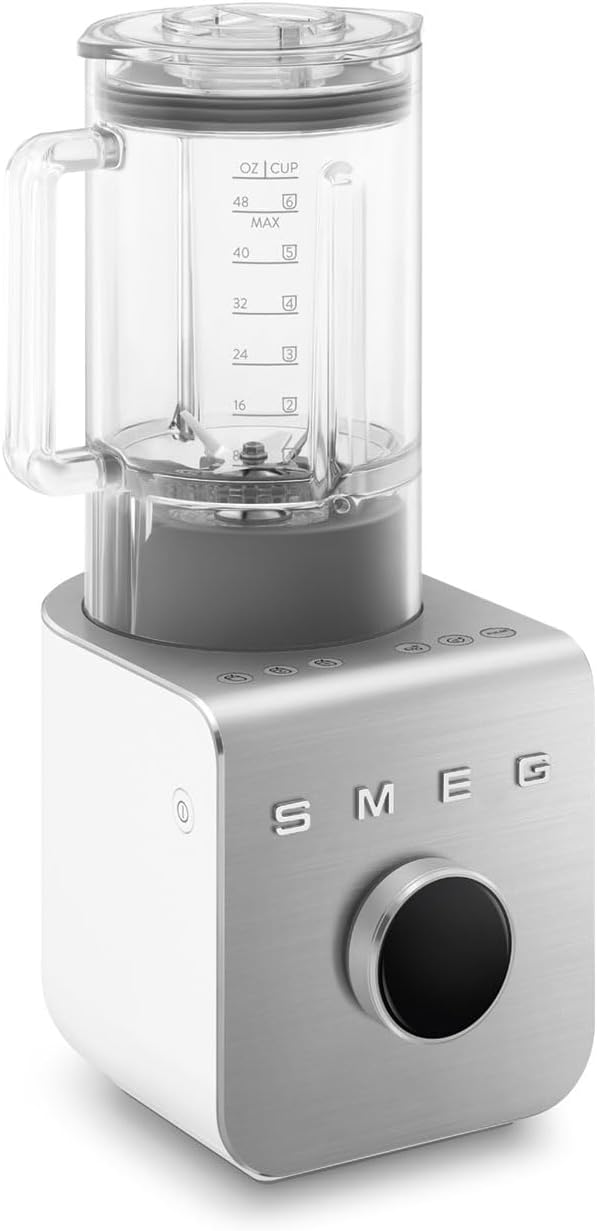 SMEG, Hochleistungsmixer BLC01BLMEU, 5 voreingestellte Programme, 9 manuelle Geschwindigkeitsstufen, Pause & Pulse-Funktion, Kunststoffgehäuse, rutschfeste Basis, 1400 W, Schwarz