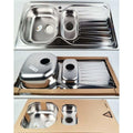 Lavello da incasso Eurodomo Solaris 60, 96,5 x 50 cm / Nichel-acciaio cromato liscio - B-Ware (altro)