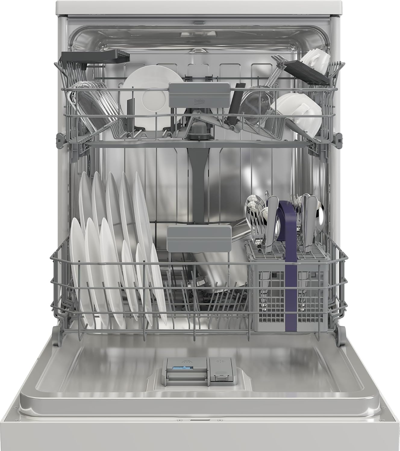 Beko BDFN26420W b300 Lavastoviglie a libera installazione, integrabile, 14 coperti, Motore ProSmart Inverter, TrayWash, HygieneIntense, 6 programmi, WaterSafe+, Bianco