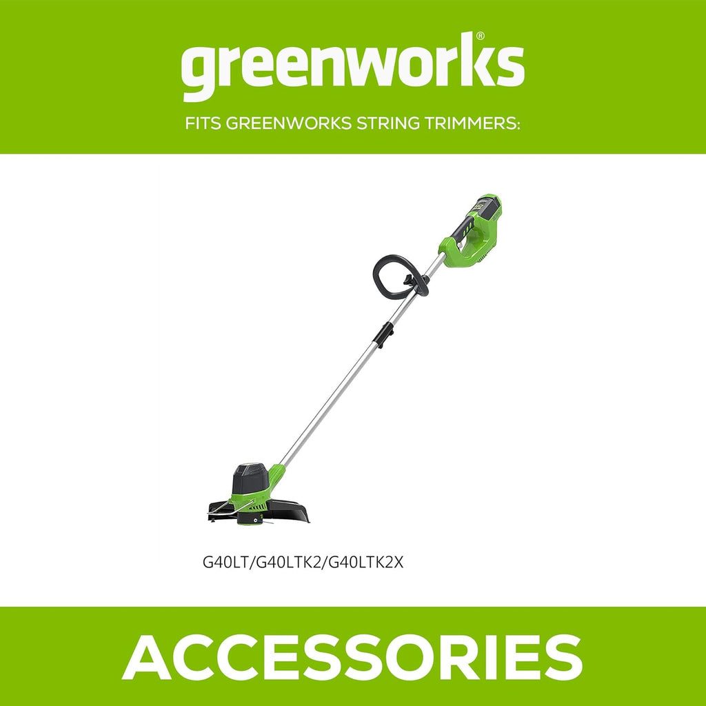 Greenworks 40V Akku Rasentrimmer für mittelgroße Gärten, höhenverstellbar, 30 cm Schnittbreite, automatischer Vorschub 1,65 mm Nylon Faden, zwei 40V 2Ah Akkus & Ladegerät, 3 Jahre Garantie G40LTK2X