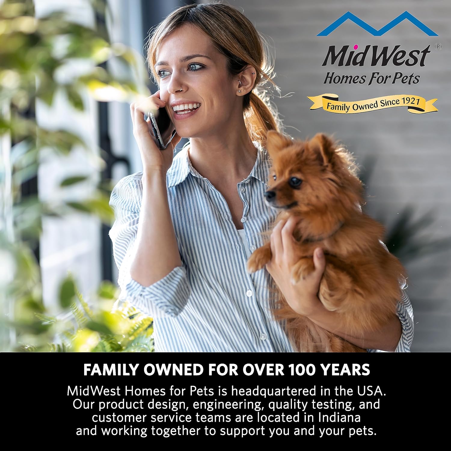 MidWest Homes for Pets Barriera/Cancelletto di Sicurezza per Animali Domestici, Modello 2944WWM-2, Altezza 112 cm, Estensibile da 74 a 127 cm di Larghezza, Grande, in Legno