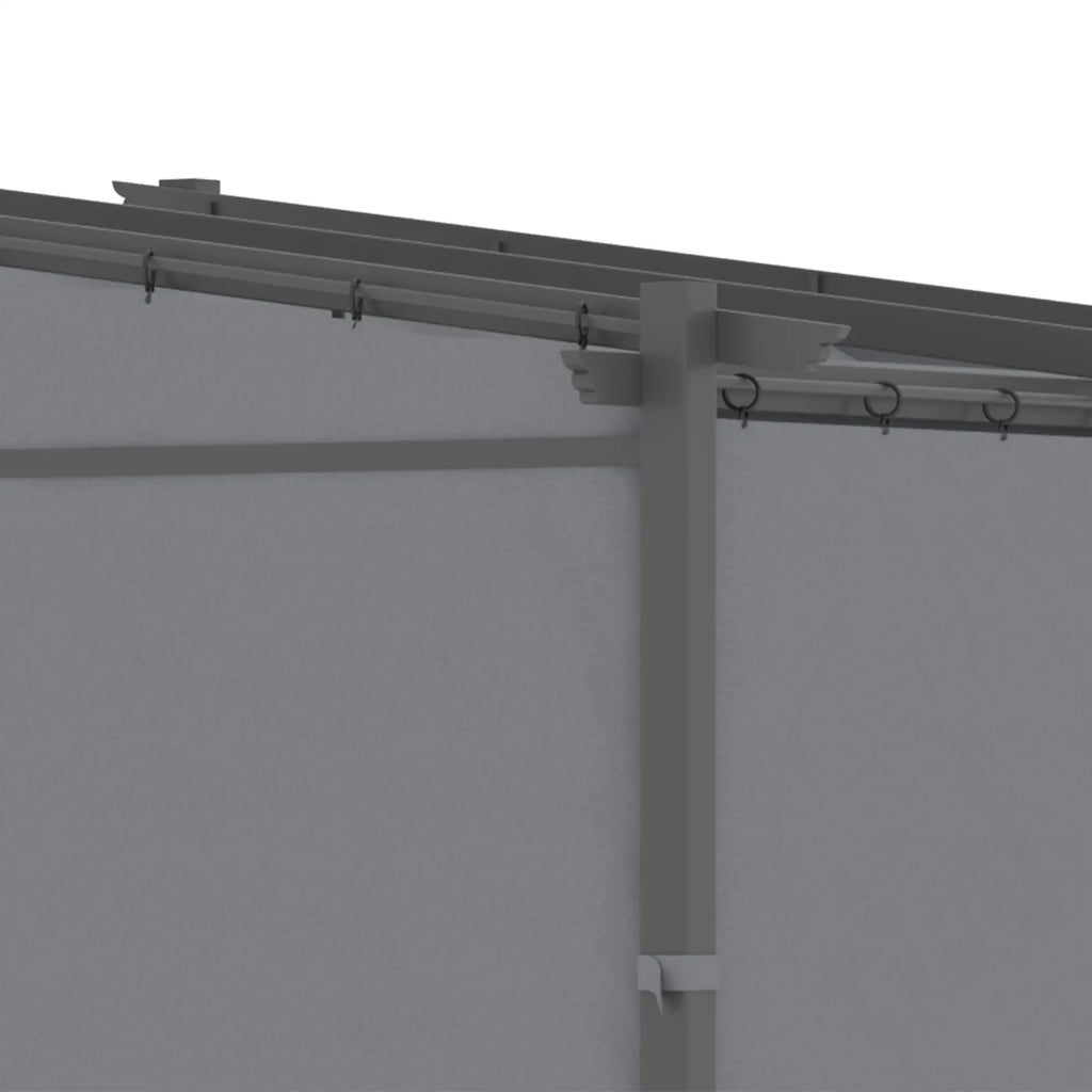 Pergola Outsunny con tetto retrattile e sistema a fune