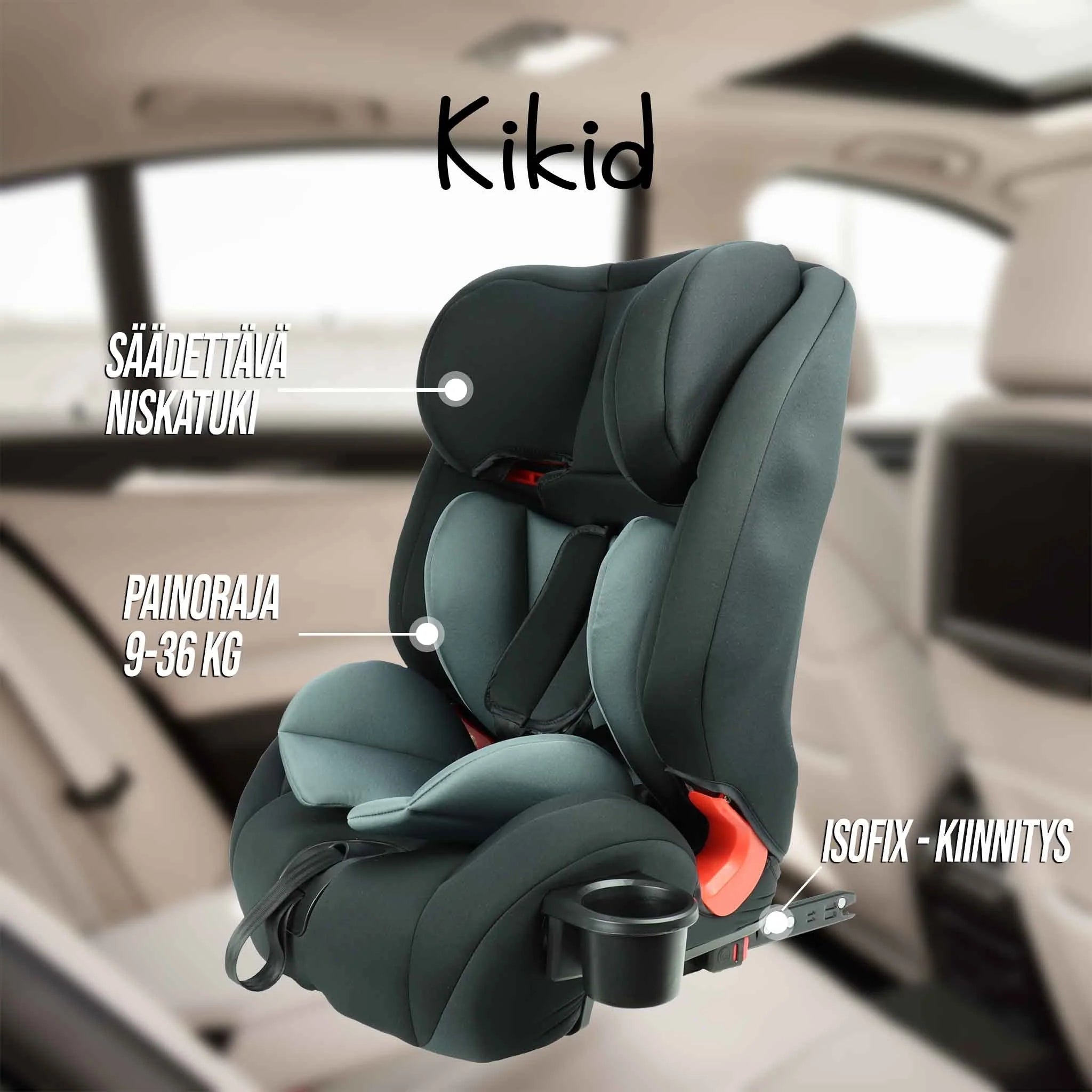 Kikid Kindersitz, ISOFIX, 9-36 kg