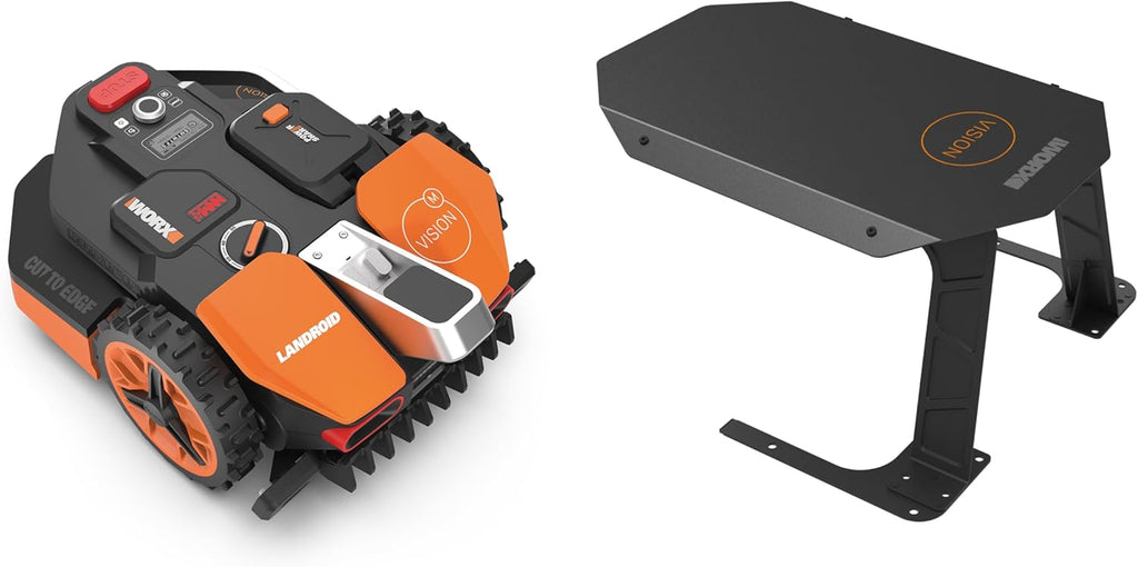 WORX Landroid Plus WR165E Mhroboter mit Begrenzungskabel für Grten bis 500m (AIA Navigation, App Steuerung, WLAN, Bluetooth und schwimmendem Mhwerk - max Steigung: 35%)