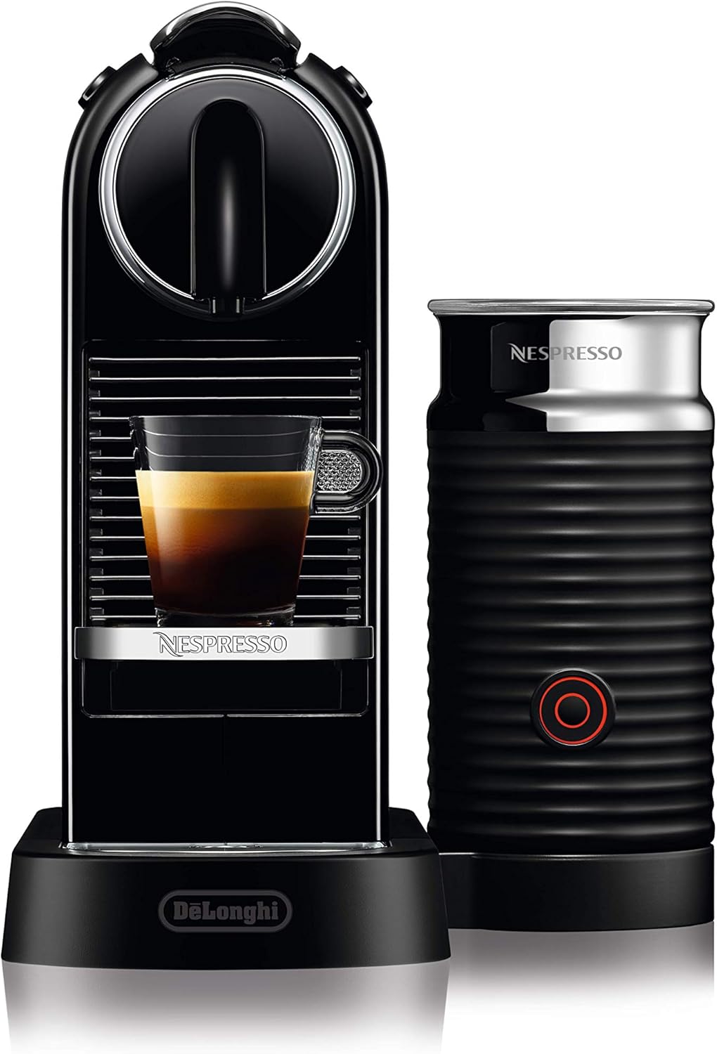 Nespresso De'Longhi EN267.BAE Citiz Macchina da Caffè con Montalatte, Funzione di Risparmio Energetico, 1710W, 1 Litro, 37.2 x 21.8 x 27.7 cm, Nero