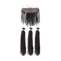 LavishBeauty Capelli Brasiliani Deep Wave con Chiusura Frontale in Pizzo Trasparente