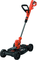 Black+Decker Tagliabordi/Rifilabordi/Tagliaerba 3-in-1 BESTA530CM (550W, 30 cm larghezza di taglio, estensione automatica filo AFS, include base su ruote, per piccoli giardini)