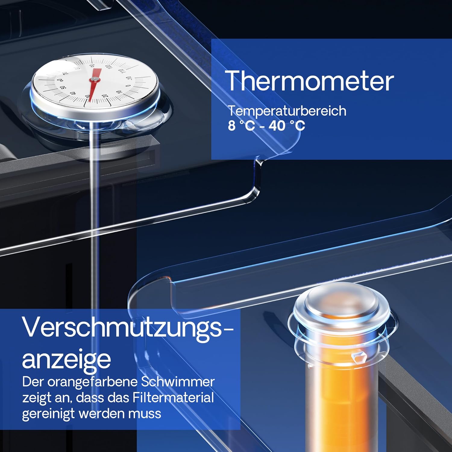 SunSun CBF-200T Bioteichfilter Komplettset mit 9W UVC Klärer, Teichpumpe 2300 l/h 35W, Thermometer und Filtermedien, Filteranlage Bio Teichfilter