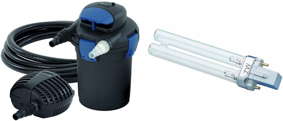 OASE 50499 Filtro a pressione BioPress Set 4000, Set filtro per laghetto per una rapida ed efficace eliminazione delle alghe, Set completo con pompa filtro e chiarificatore UVC