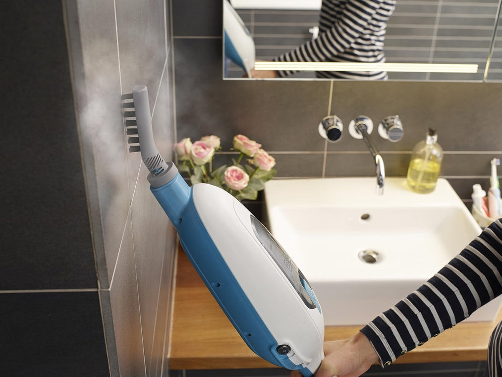 Black+Decker FSMH13E10-QS Scopa a Vapore 10-in-1 Steam Mop Deluxe (1300W, Pulitore a Vapore per Igiene e Pulizia, Ampio Set di Accessori + Generatore di Vapore Portatile Rimovibile, Facile da Usare)
