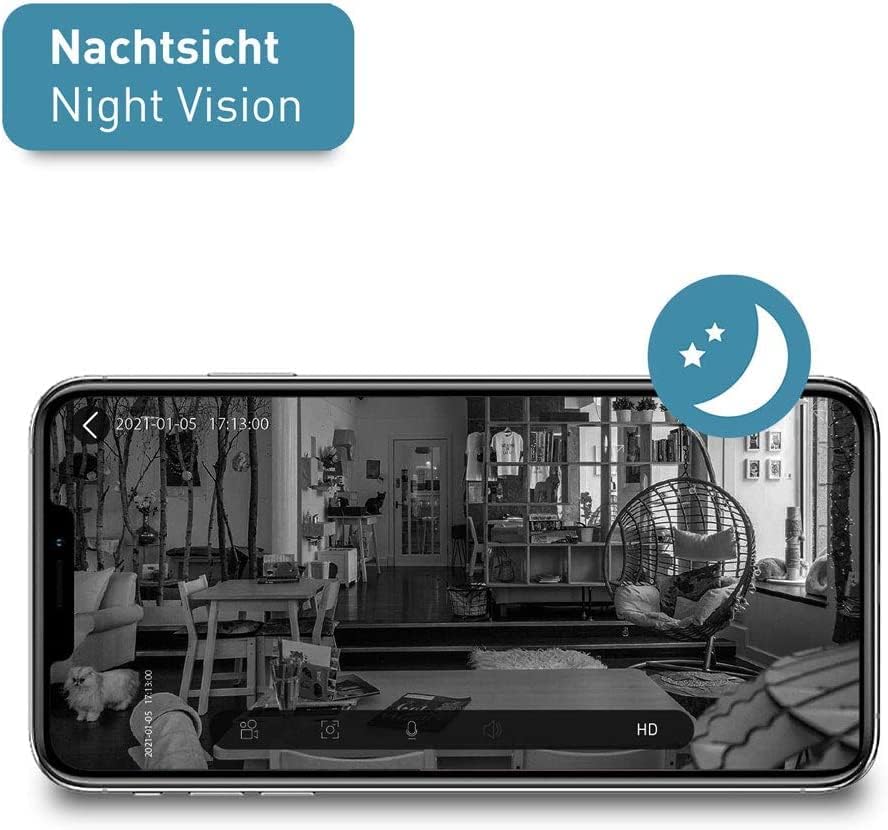 PetTec – Pet Cam Buddy Haustierkamera Futterautomat 8L für Katzen- & Hunde-Trockenfutter – Automatischer Futterspender mit WLAN & App-Steuerung -Inkl. 2-Wege-Audio, Bellerkennung & Nachtsicht