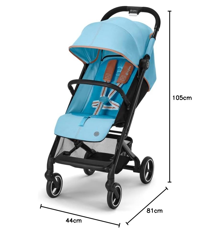 Passeggino Cybex Gold Beezy con cinture One-Pull, dalla nascita fino a 4 anni circa (max. 22 kg), compatto ed ergonomico, Almond Beige (Beige con telaio nero)