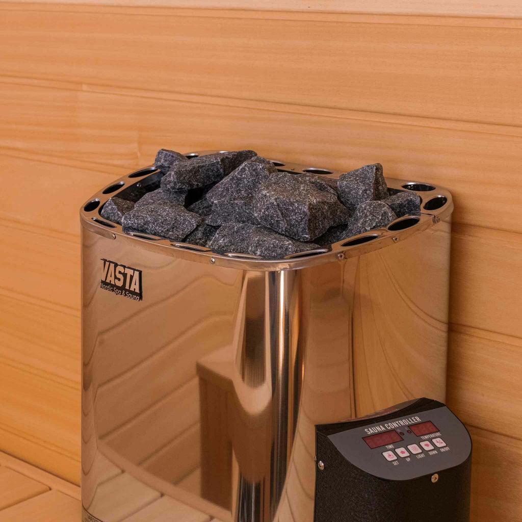 Vasta Saunaofen elektrisch Blaze 8kw, feste regelung, 7-12m3, stahl