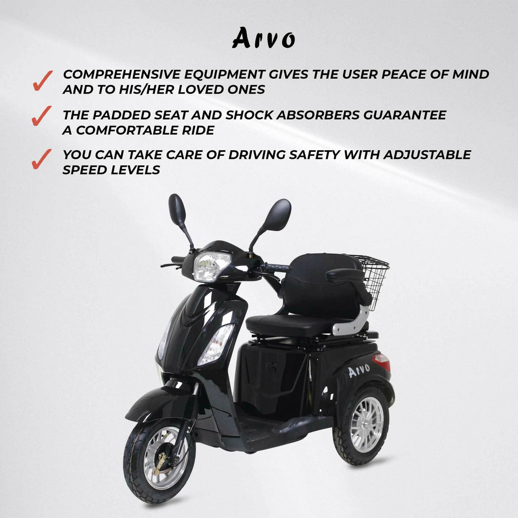 Arvo Scooter per Anziani P300 Nero