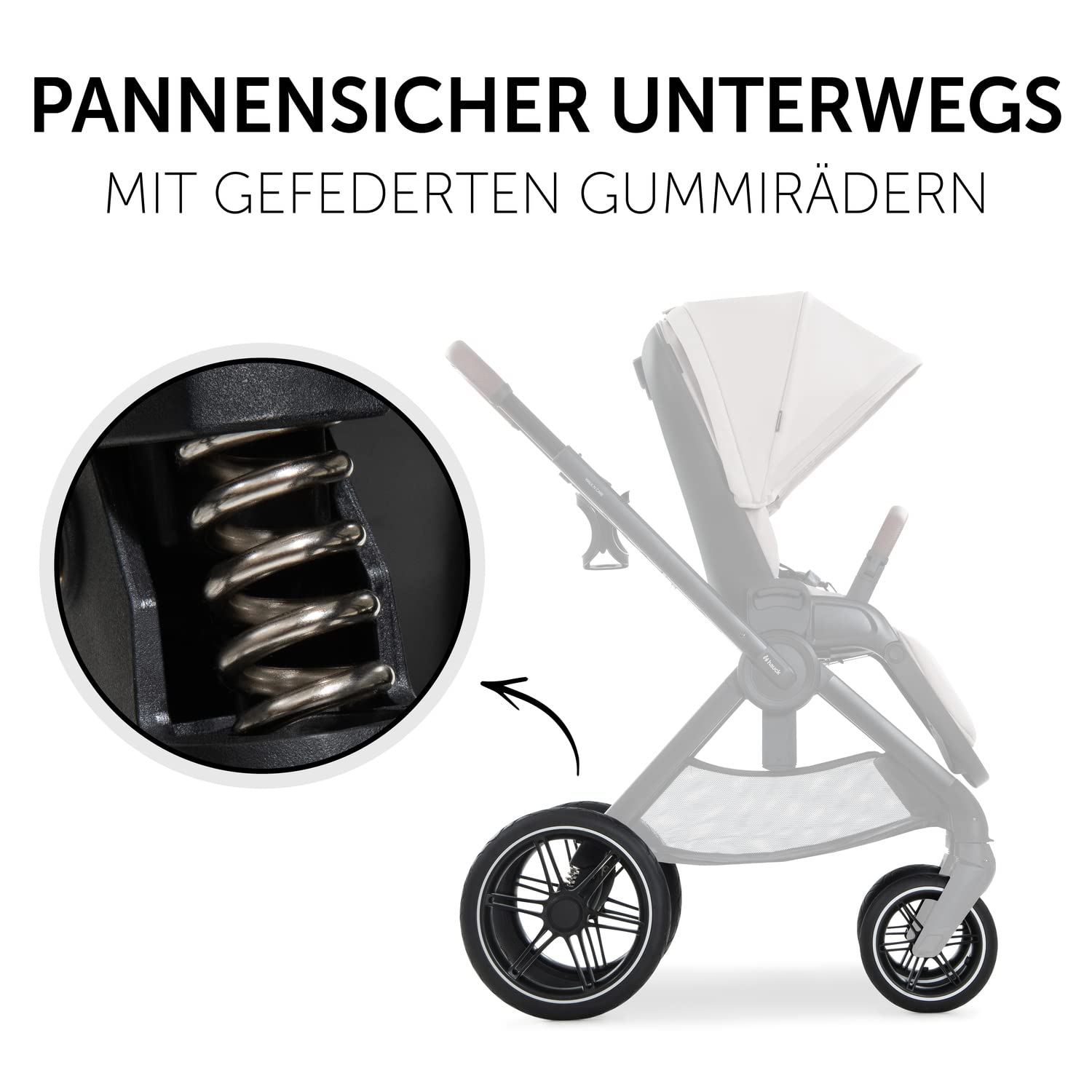 hauck Kinderwagen mit Beindecke Walk N Care ab Geburt bis 22 kg mit Liegefunktion, Becherhalter, Sitz Wendbar & Höhenverstellbar, Gummireifen, Teleskopgriff, UPF 50+, Zusammenklappbar (Dark Navy Blue9