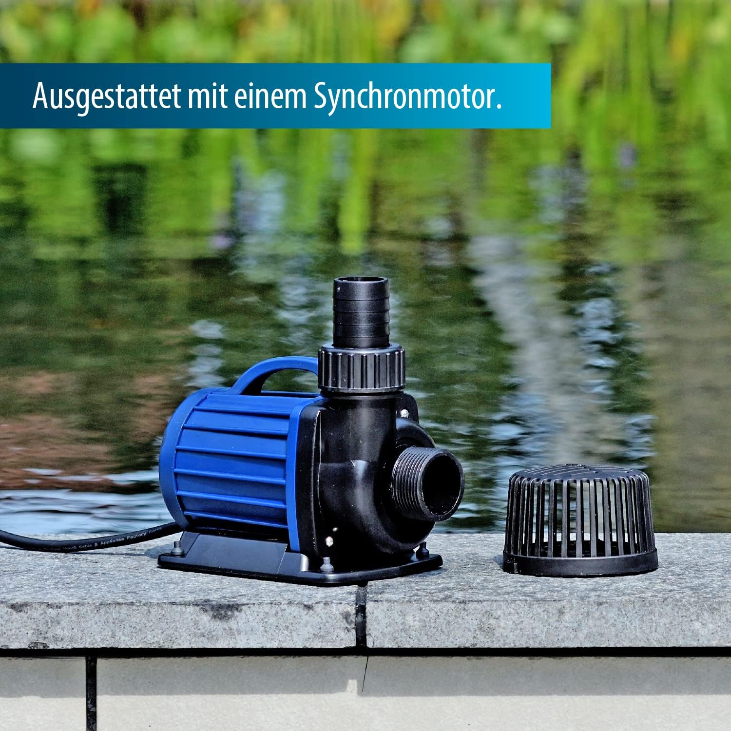 AquaForte DM-5.000 pompe per laghetto/filtro, 40 Watt, portata massima di 5 m3 all'ora, prevalenza massima di 3.5 metri, lunghezza del cavo 10 metri, adatta per corsi d'acqua, cascate e filtri