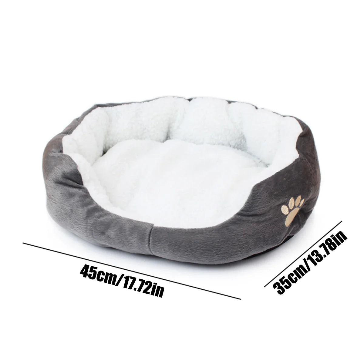 Bequemes Haustierbett für Hunde und Katzen | Kuschelhhle mit dicker PP-Baumwolle | Perfekt für Kleine Hunde und Katzen