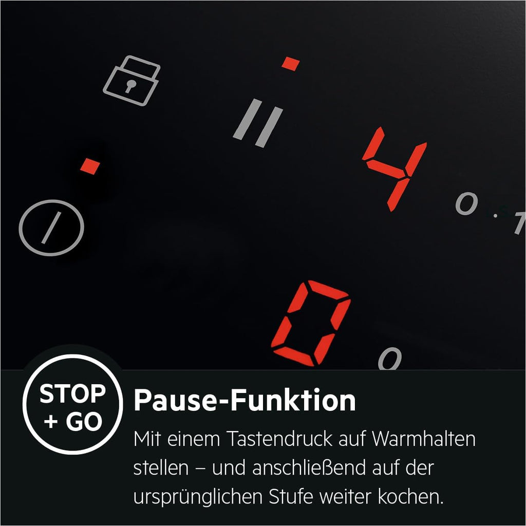 AEG Induktionskochfeld autark 60cm – 4 Flex-Kochzonen mit Powerfunktion für schnelleres Kochen – 14 Stufen – SuperFlat Rahmen – Timer – Touch-Bedienung – kompatibel mit Haubenautomatik – TO64IA0AXB