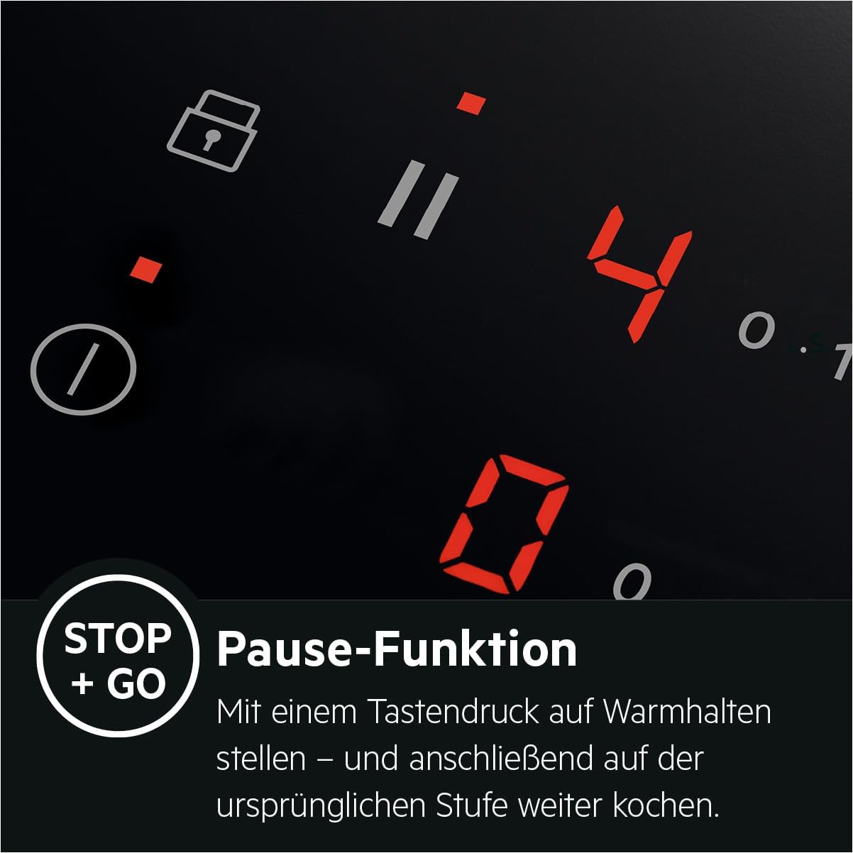AEG piano cottura a induzione autonomo 80cm con cappa integrata / Prodotto in Germania / 4 zone cottura Flexi con funzione Bridge (combinazione di 2 zone) / Funzione automatica della cappa / Filtro a carbone attivo / COLI84COXB
