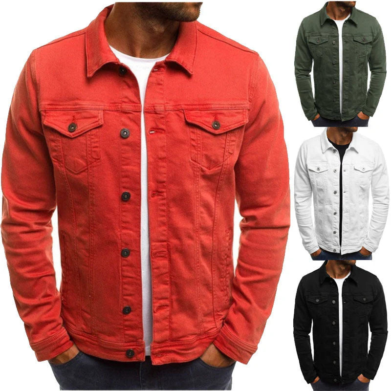 Giacca di jeans casual da uomo