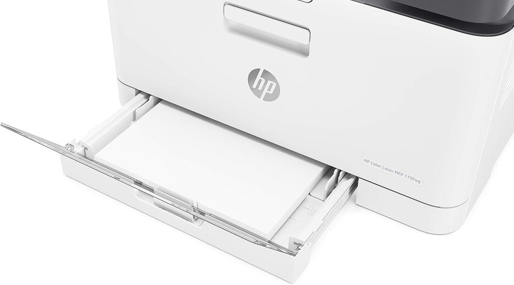 Stampante multifunzione laser a colori HP Color Laser MFP 179fwg, stampa, copia, scansione, fax, alimentatore automatico di documenti, Wi-Fi, Ethernet, USB, app HP Smart