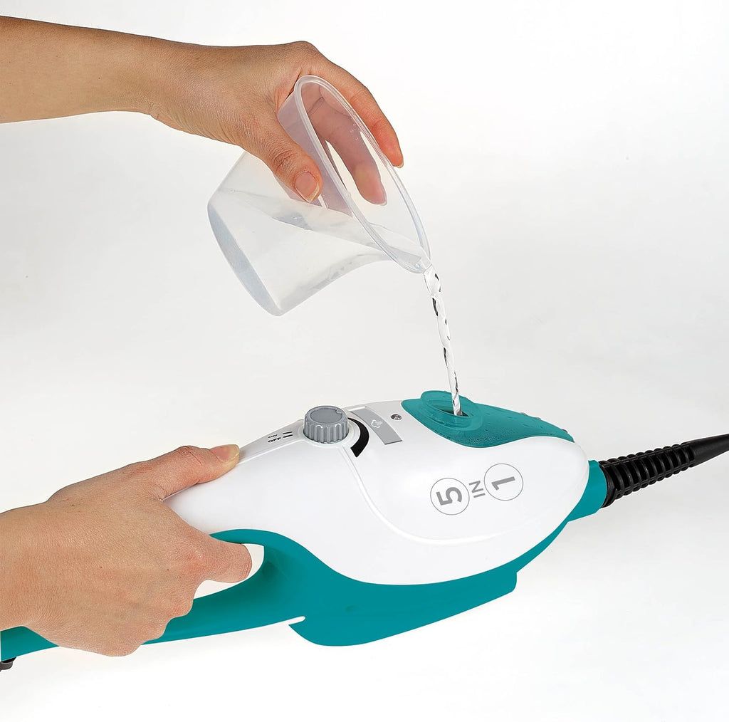 Polti PTEU0292 Vaporetto SV240 Scopa a vapore con pulitore a vapore integrato, uccide ed elimina il 99,9%* di virus, germi e batteri, Bianco/Verde