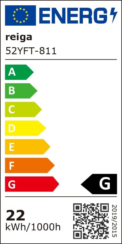 reiga Ventilatore da soffitto WiFi 132 CM con illuminazione a LED dimmerabile e telecomando, 3 temperature di colore, motore DC 6 velocità, compatibile con l'App Alexa Google Home, legno e marrone