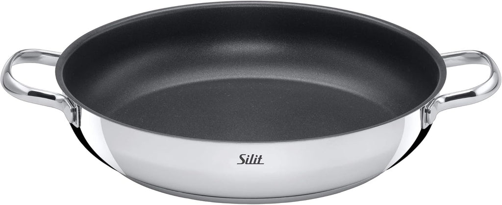 Silit Toskana Set di pentole 10 pezzi, adatto all'induzione, Set di pentole con coperchio in vetro, Pentole a induzione, Bollilatte, Vaporiera, Padella, Acciaio inossidabile parzialmente opaco, Set di pentole a induzione non rivestite