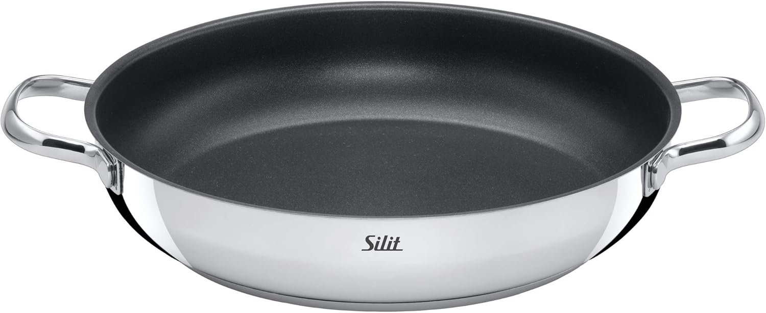 Silit Toskana Set di pentole 10 pezzi, adatto all'induzione, Set di pentole con coperchio in vetro, Pentole a induzione, Bollilatte, Vaporiera, Padella, Acciaio inossidabile parzialmente opaco, Set di pentole a induzione non rivestite