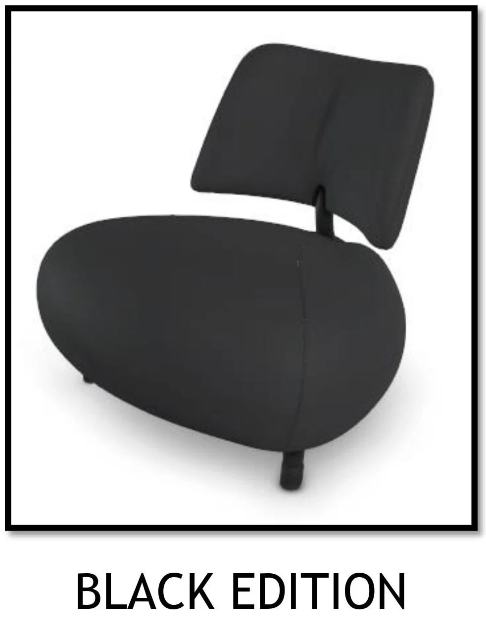 Poltrona di design Leolux Pallone Black Edition, poltroncina da salotto,