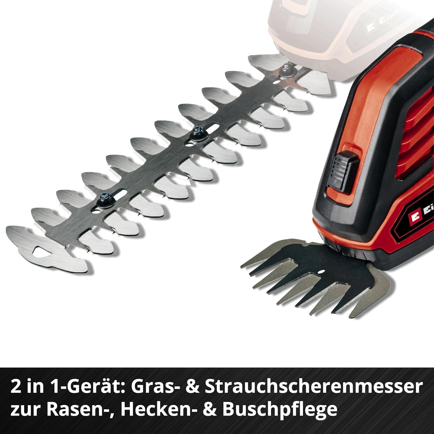 Tagliasiepi e tagliaerba a batteria Einhell GE-CG 18/100 Li-Solo Power X-Change (Li-Ion, 18 V, larghezza di taglio lama tagliaerba 100 mm, lama tagliasiepi 200 mm, senza batteria e caricabatterie)