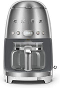 Smeg, DCF02BLMEU, Macchina da caffè con filtro, Funzione aroma e avvio automatico, Caraffa in vetro fino a 12 tazze, 2 livelli di intensità, Funzione di mantenimento del calore, 1050W, Nero opaco