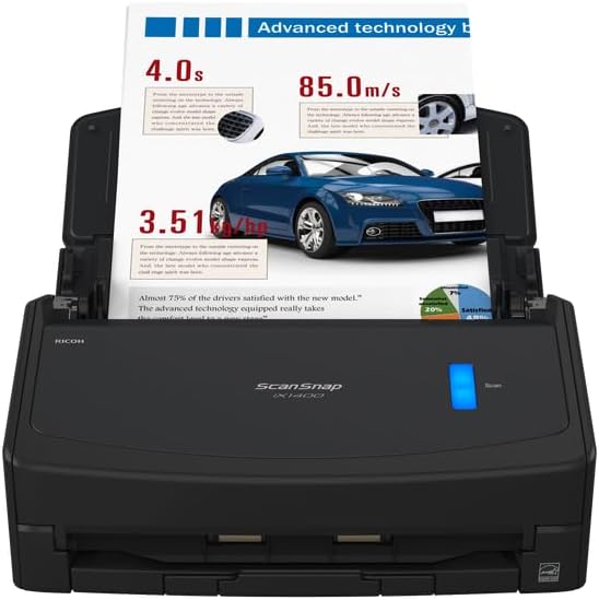 ScanSnap iX1400 Scanner da scrivania (Nero) - A4, fronte-retro, USB 3.2 con ADF