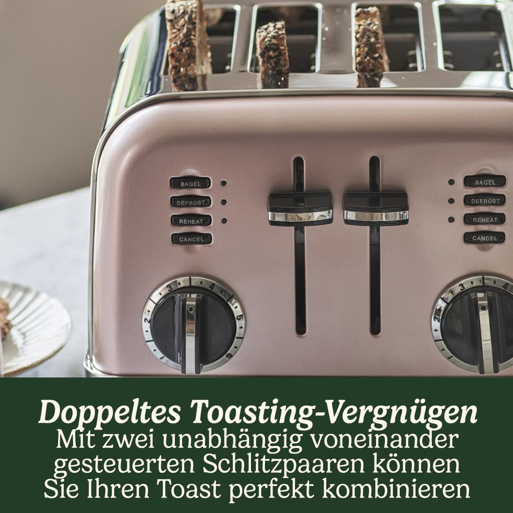 Cuisinart 4-Scheiben-Toaster | Breite Schlitze, ideal für dickes Brot und Bagels | 6 Brunungsstufen plus Abtauung | Breite Schlitze,High-Lift-Hebel | Passender Wasserkocher erhltlich | Perle