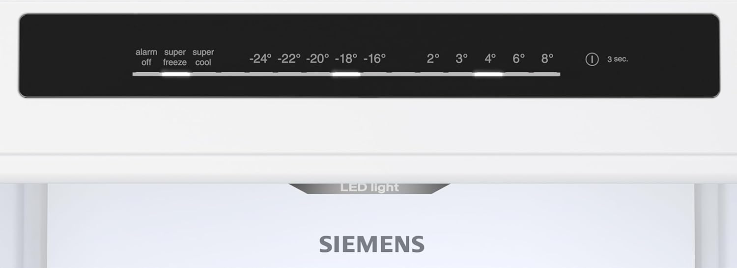 SIEMENS KG39EAICA iQ500 Frigorifero con congelatore, 201 x 60 cm, 249 L frigorifero + 94 L congelatore, LowFrost sbrinamento meno frequente, illuminazione a LED uniforme, BigBox spazio per alimenti congelati di grandi dimensioni