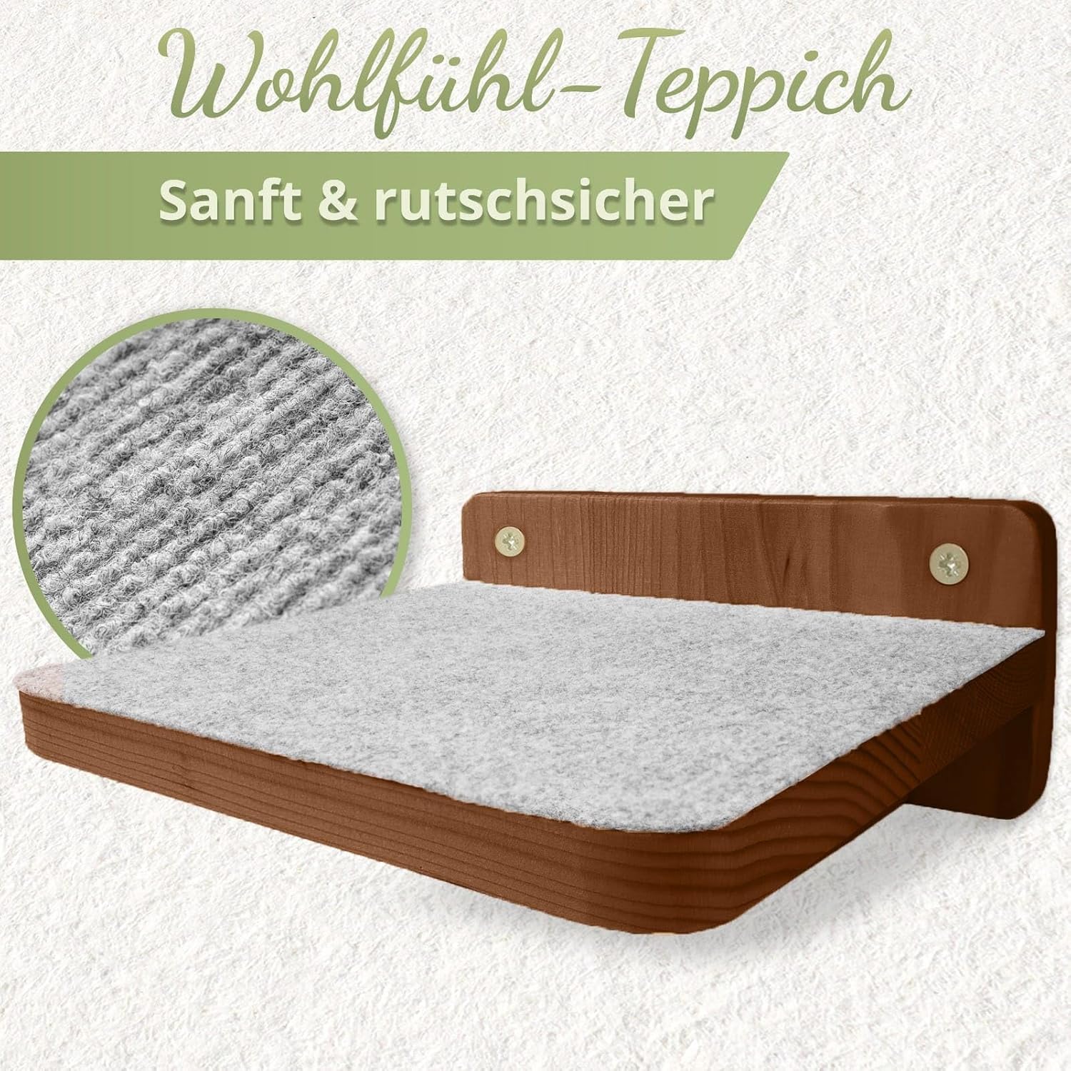 WOOWOOD Katzen-Wandkletterwand | 3-teiliges Katzenleiter-Set | Wandleitern für Katzen | Katzenkletterwand-Set | Katzenleiter | Wandklettern für Katzen | Katzenlaufsteg | Wandklettern für Katzen