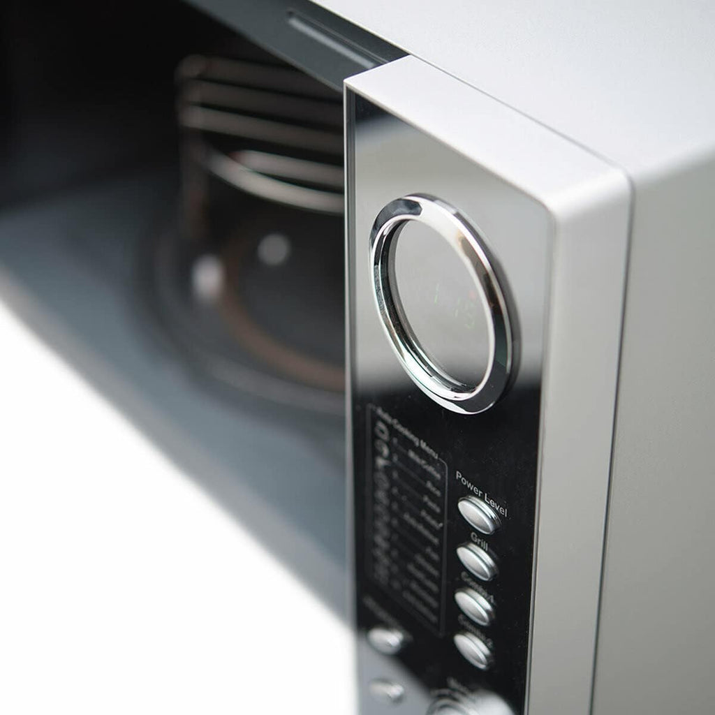 H.Koenig Microonde e Grill 2 in 1 VIO9, 25L, Piatto Girevole 27cm, 10 Livelli di Cottura fino a 1000W, Scongelamento, Cottura Combinata, Display LCD