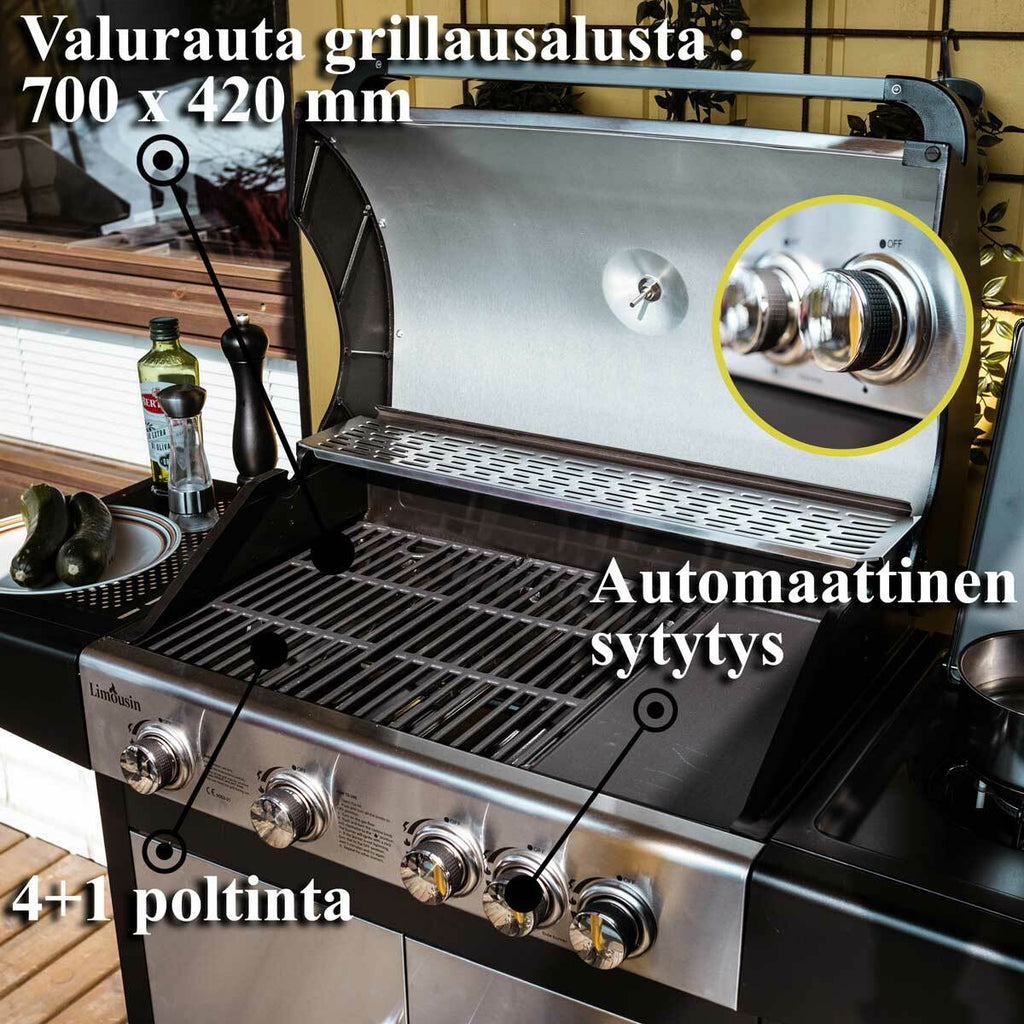 Limousin Barbecue a gas Royal 4+1 Inox