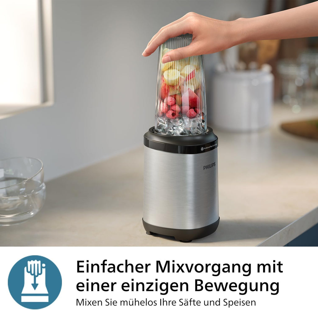 Philips Frullatore e Smoothie Maker – 600W, caraffa da 2 litri, app con ricette, 2 velocità + funzione Pulse, ProBlend, funzione tritaghiaccio (HR2291/41)