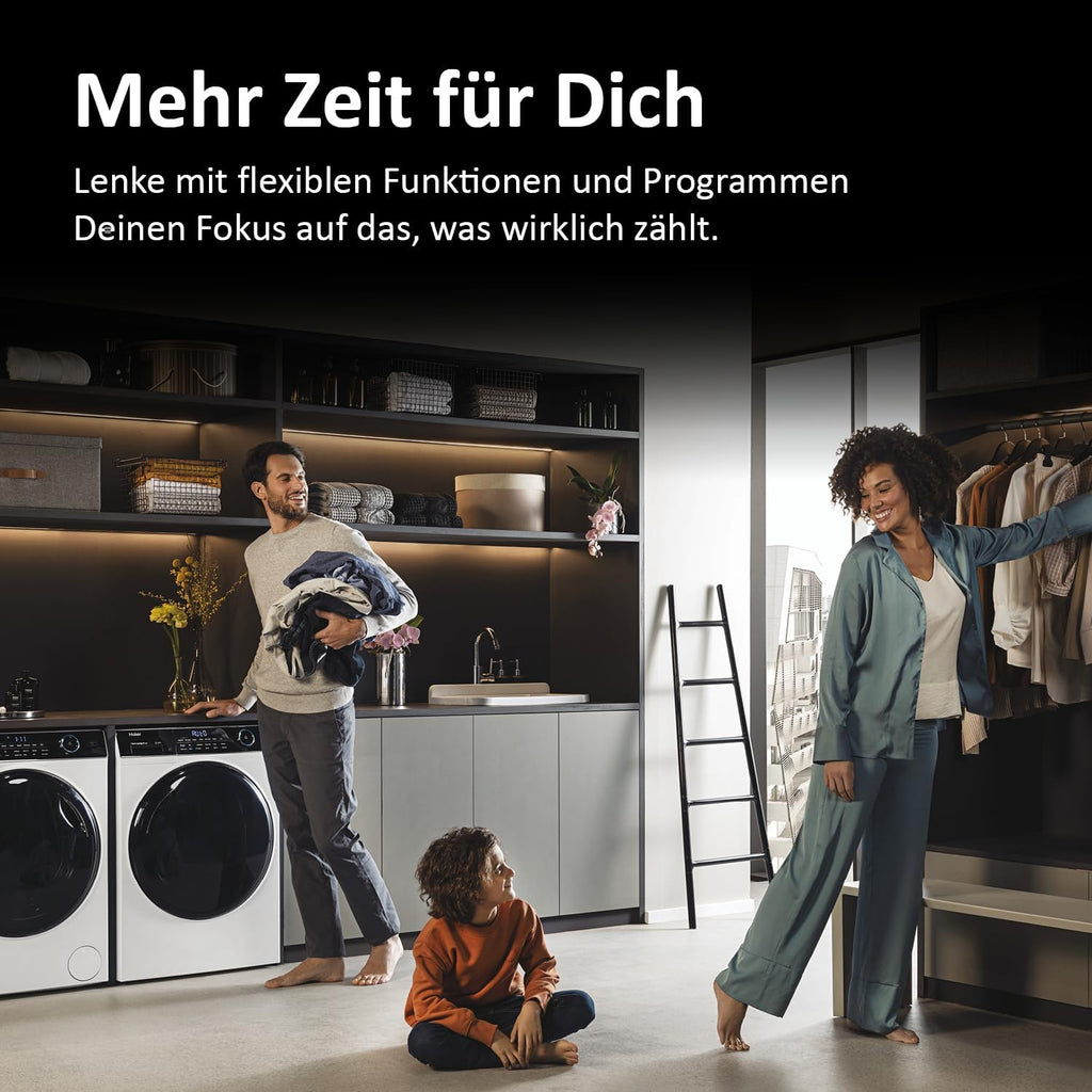 Haier I-PRO SERIE 7 HW80-B14979 Waschmaschine / 8 kg / A - beste Effizienz / Direct Motion Motor - absolut leise / XL-Trommel / Refresh-Dampfprogramm / Vollwasserschutz / ABT