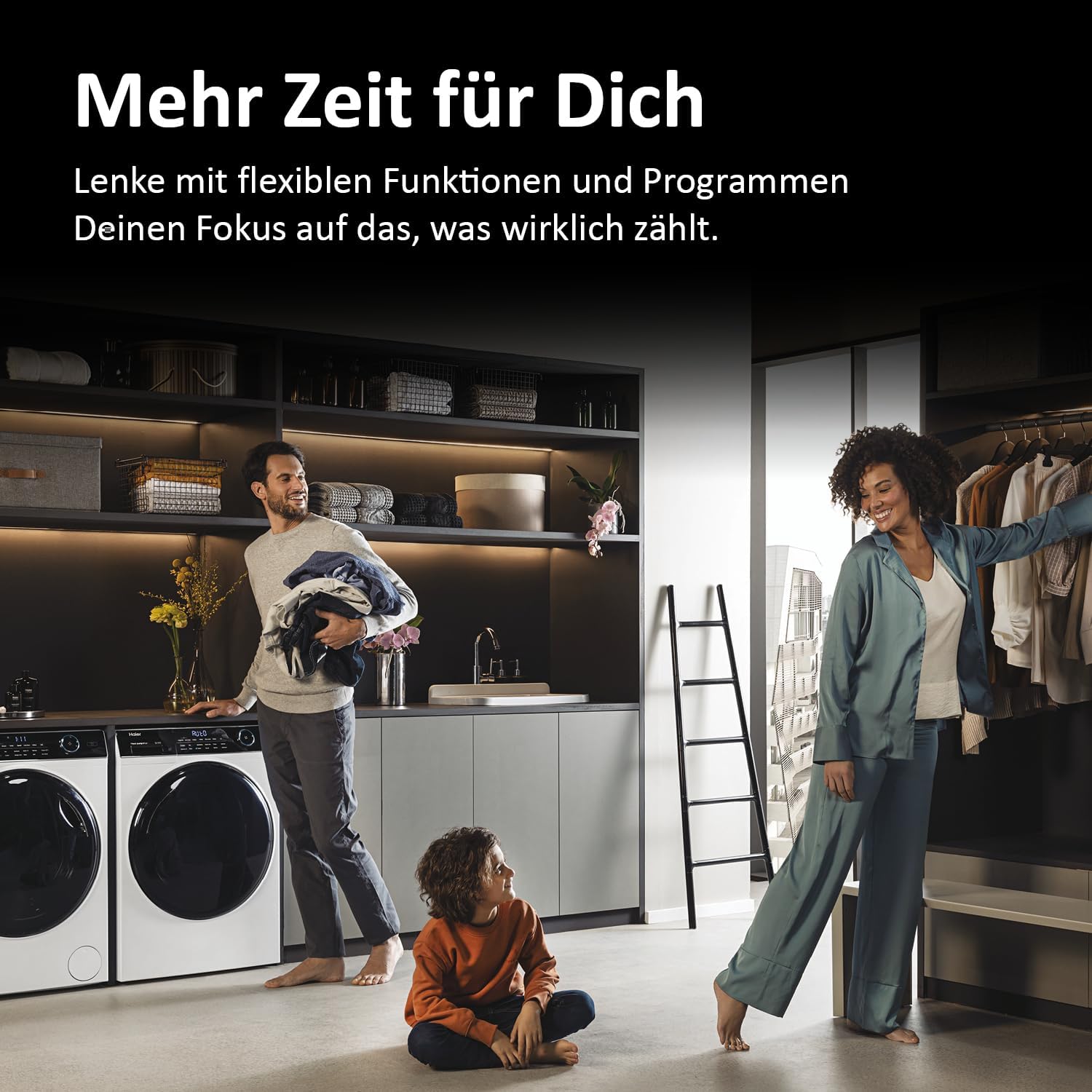Haier I-PRO SERIE 7 HW80-B14979 Waschmaschine / 8 kg / A - beste Effizienz / Direct Motion Motor - absolut leise / XL-Trommel / Refresh-Dampfprogramm / Vollwasserschutz / ABT