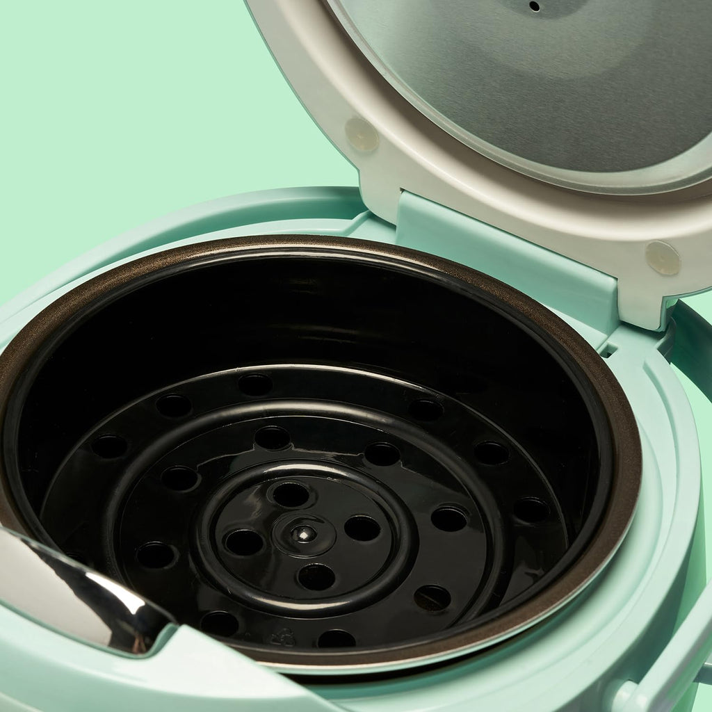 REISHUNGER Cuociriso digitale piccolo, nero | Da 0,6 L fino a 3 persone | Funzione mantenimento calore, timer e pentola premium | Multicooker e vaporiera piccoli, 8 programmi, tecnologia a 7 fasi