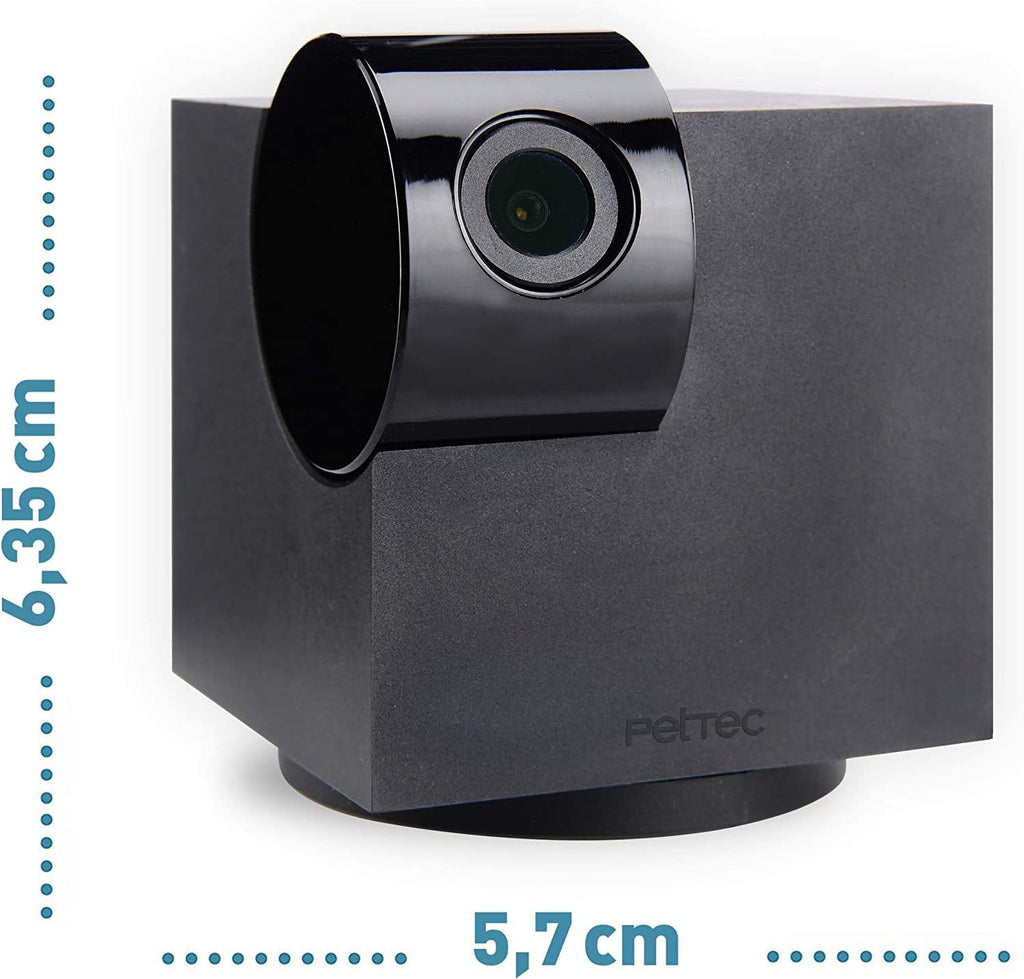 PetTec – Pet Cam Buddy Haustierkamera Futterautomat 8L für Katzen- & Hunde-Trockenfutter – Automatischer Futterspender mit WLAN & App-Steuerung -Inkl. 2-Wege-Audio, Bellerkennung & Nachtsicht