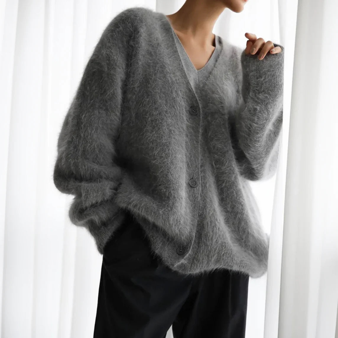Evelyn - Cardigan in cachemire confortevole