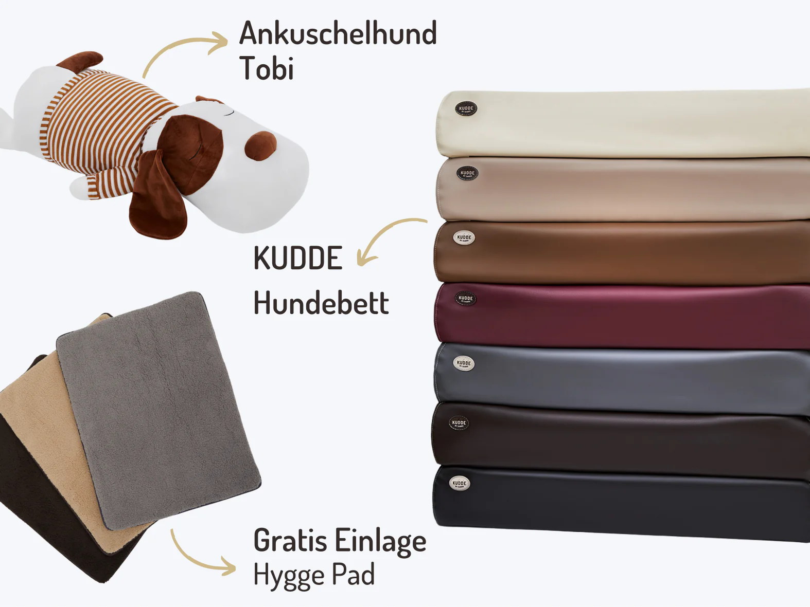 Buddy-Set | KUDDE Hundebett + Ankuschelhund